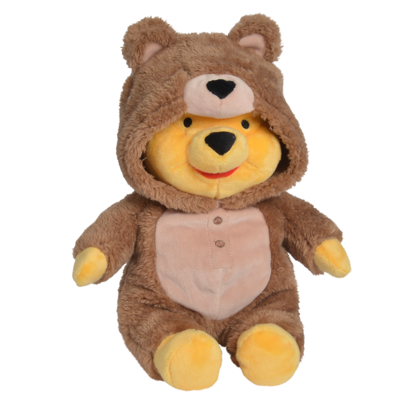  winnie lourson peluche déguisé en ours marron 30 cm 
